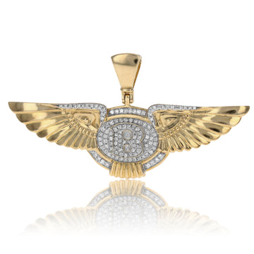 10K gold and diamond Bentley pendant